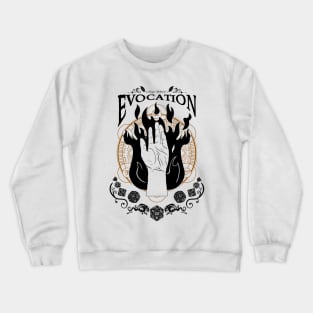 Evocation - D&D Magic School Series: Black Text Crewneck Sweatshirt